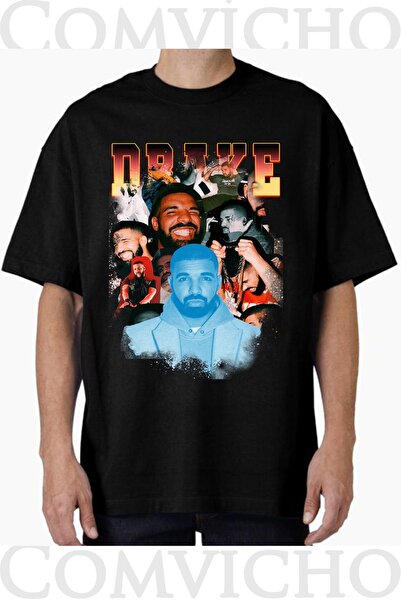 COMVİCHO تي شيرت مطبوع بتصميم Drake v4 للجنسين