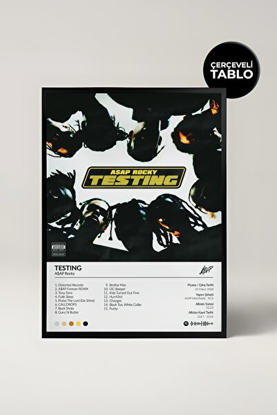 House Gorgeous Poster Spotify cu design de album Asap Rocky Testing Album Frame