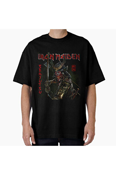 COMVİCHO تي شيرت كبير الحجم مطبوع بتصميم Maiden7 للجنسين