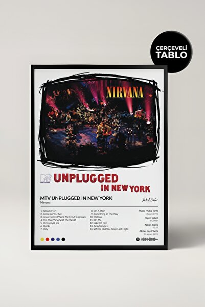 House Gorgeous Poster Spotify cu albumul Nirvana Mtv Unplugged In New York, c...