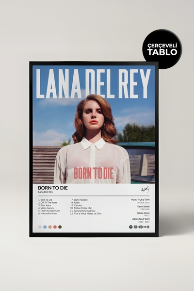House Gorgeous Pictură decorativă cu design de album Born To Die de Lana Del Rey