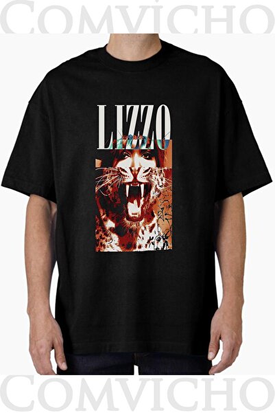 COMVİCHO Unisex Lızzo V1 Design Printed Oversize T-Shirt