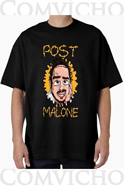 COMVİCHO تي شيرت مطبوع بتصميم Postmalone v8 للجنسين