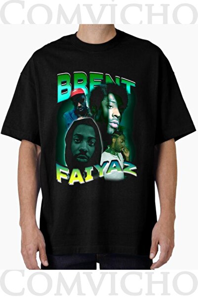 COMVİCHO تي شيرت مطبوع بتصميم Brent v1 للجنسين