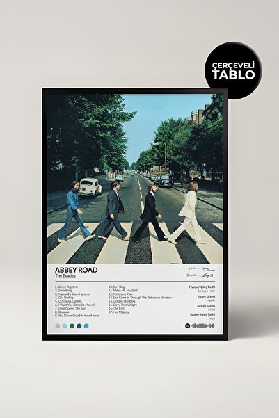 House Gorgeous Beatles Abbey Road Albüm Tasarımlı Spotify Poster Tablo