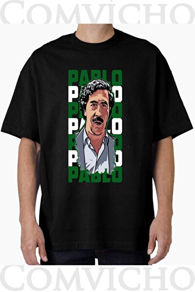 COMVİCHO تي شيرت مطبوع بتصميم بابلو v1 للجنسين