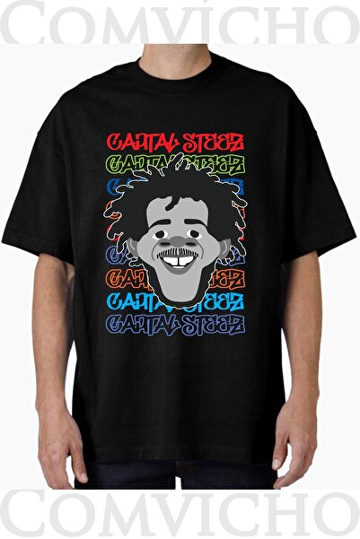 COMVİCHO تي شيرت مطبوع بتصميم steez v1 للجنسين