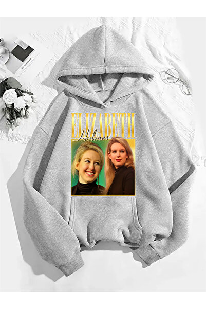 COMVİCHO سويت شيرت إليزابيث v1 مطبوع باللون الرمادي