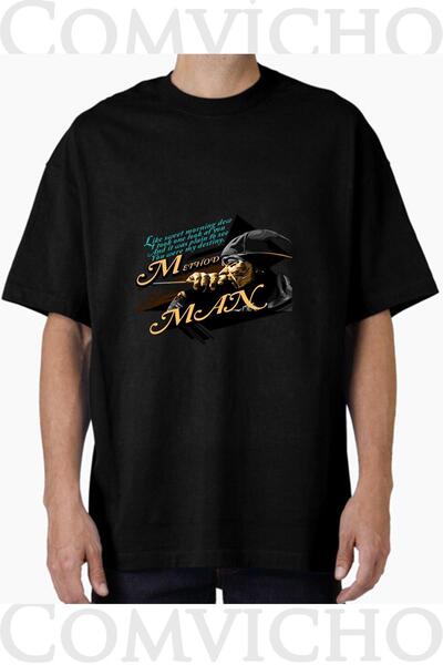 COMVİCHO Unisex Method Man V2 Design Printed Oversize T-Shirt