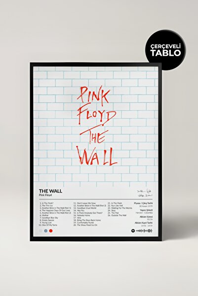 House Gorgeous Pink Floyd The Wall Album Designat ca poster Spotify