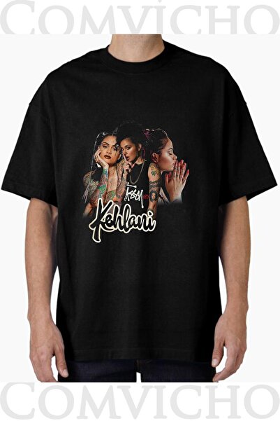 COMVİCHO Unisex Kehlani V1 Design Printed Oversize T-Shirt