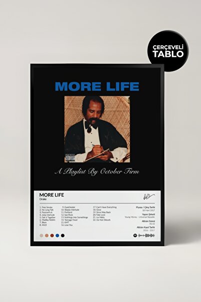 House Gorgeous Pictură cu poster Spotify cu designul albumului Drake More Life