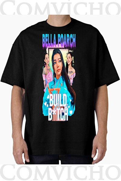 COMVİCHO تي شيرت مطبوع بتصميم Bella Poarch v2 للجنسين