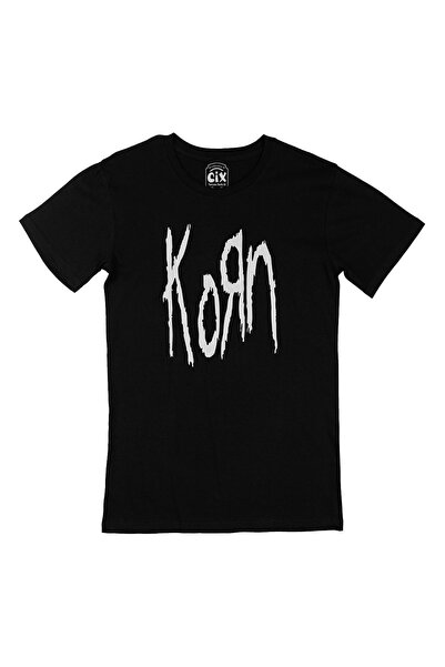 Cix Tricou negru scris Korn