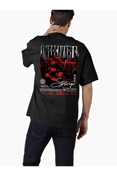 COMVİCHO تي شيرت كبير الحجم مطبوع بتصميم streetwear118 للجنسين