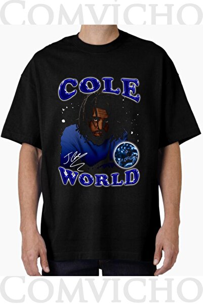 COMVİCHO Unisex Cole Vorld V1 Design Printed Oversize T-Shirt