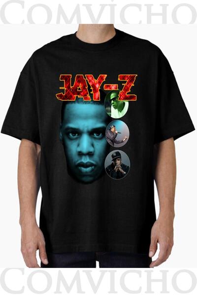 COMVİCHO تي شيرت مطبوع بتصميم Jay Z v5 للجنسين