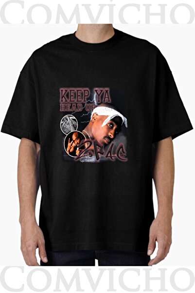 COMVİCHO تي شيرت مطبوع بتصميم توباك v13 للجنسين