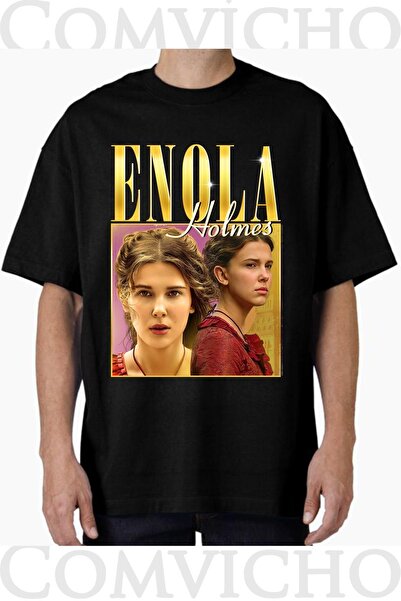 COMVİCHO تي شيرت مطبوع بتصميم Enola v1 للجنسين