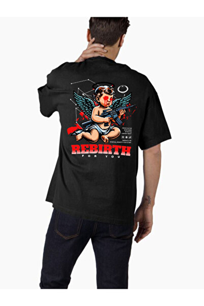 COMVİCHO تي شيرت كبير الحجم مطبوع بتصميم streetwear110 للجنسين