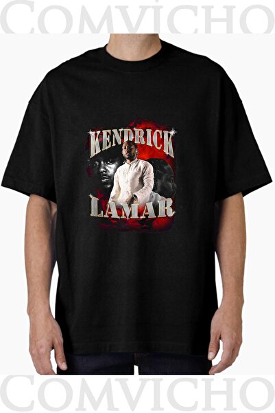 COMVİCHO تي شيرت مطبوع بتصميم Kendrick v1 للجنسين