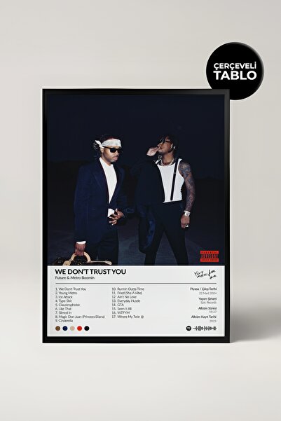 House Gorgeous Future We Don't Trust You Çerçeveli Albüm Tasarımlı Müzik Tablo
