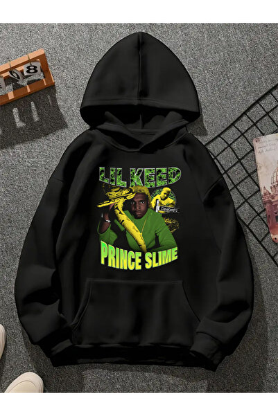 COMVİCHO ليل كيد v1 سويت شيرت أسود مطبوع عليه هوديي