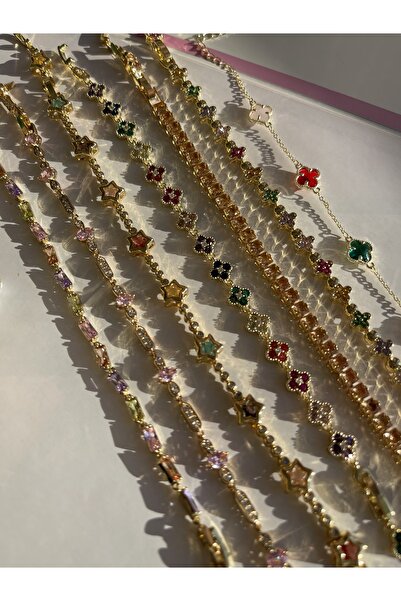 NURA JEWERLYS Renkli taşlı Xuping Kuyumcu İşçilikli Özel Seri Şık Kadın Bileklik