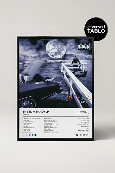 House Gorgeous Poster Spotify cu albumul Eminem The Slim Shady Lp cu design d...