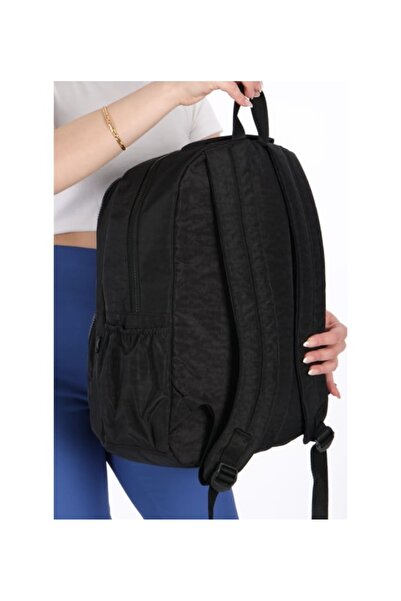 ROSSO Unisex School Backpack Crinkle Water-Proof Fabric Junior High School College Backpack