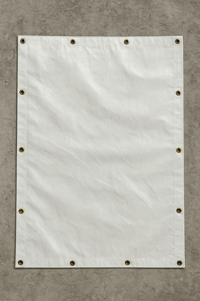 içel çadır Beyaz 230gr Su Geçirmez Kapsüllü Balkon, Gölgelik, Perde, UV Katkılı Güneşten Koruma Dokuma Branda