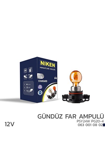 Universal Niken 12V PSY24W Gündüz Far Ampulü (PG20-4)AMB 10’Lu