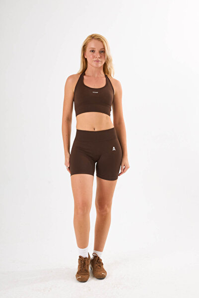 Archrise Espresso Crush Corset Biker Short Kahverengi