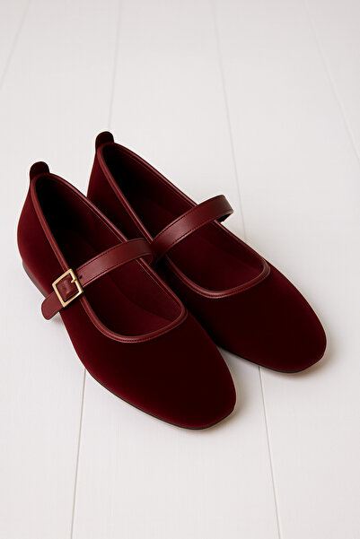 STOCON Жіночі балетки з оксамитовою золотою пряжкою, стильні, легкі, ортопедичні, безшумні підошви STC1165