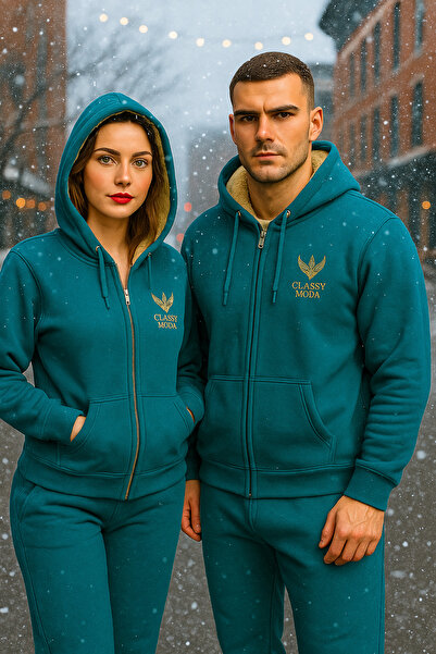 Classy Σετ αθλητικής φόρμας - 2 τεμαχίων - Κάτω επάνω - Κέντημα - Κουκούλα - 3 κλωστές - Κορυφή Εξαιρούνται εσωτερικά μανίκια Welsoft