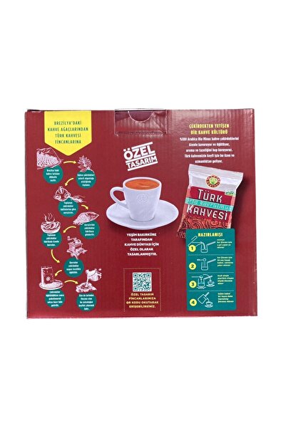 Kahve Dünyası Kahve Dunyasi, Roasted Turkish Coffee with Cup 4 Pieces X 100g
