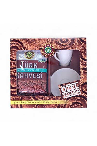 Kahve Dünyası Kahve Dunyasi, Roasted Turkish Coffee with Cup 4 Pieces X 100g