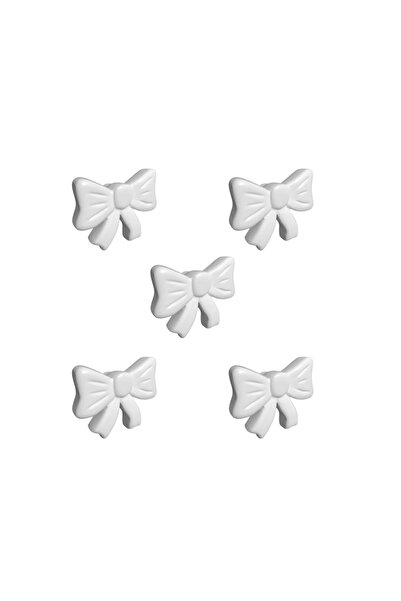 kralkulp 6 Pieces Bow-Shaped Furniture Handle White (Bow Handle)