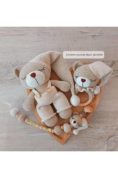 Genel Markalar Amigurumi uykucu ayıcık 3lü  set