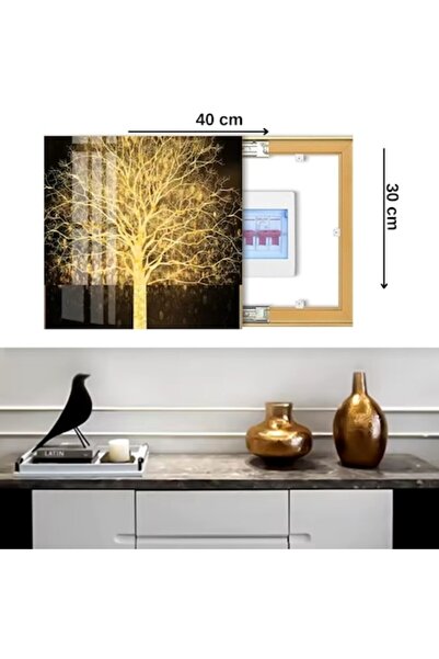 SeLeSe Capac tablou pentru contor electric Pictura decorativa, Aluminiu, SeLeSe, pe sina 40 x 30