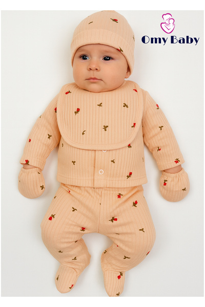 OMY 5-Piece Patterned Hospital Release Printed Newborn Set