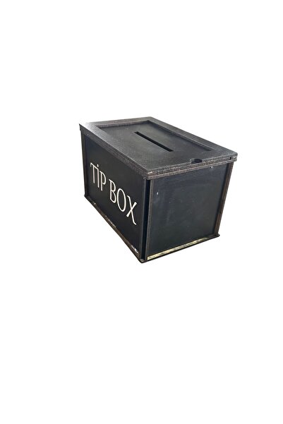 Genel Markalar Ahşap Siyah Tip Box Kumbara Ve Bahşiş Kutusu Tipbox