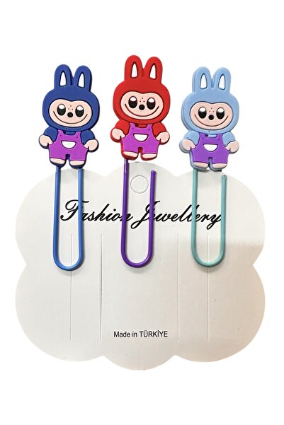 Buki'nin Atölyesi مجموعة ملاحظات لابوبو/مشبك مكونة من 3 قطع