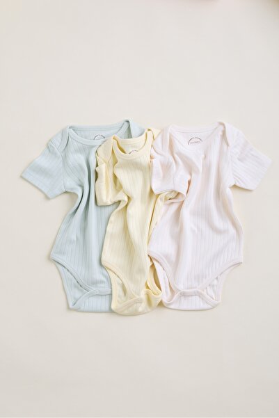 Bondberro Set of 3 100% Cotton Camisole Baby and Children's Envelope Collar Bodysuit & Bodysuit