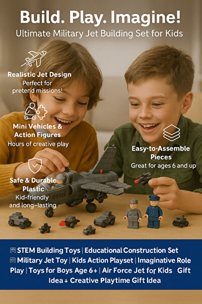 Generic Warship Aircraft Building Blocks 510 PCS Military Model Set with Fighter Jets STEM Toys for Kids 6+