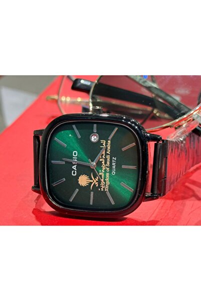 Casio Casio Saudi Arabia Watch Black with Green | Men's