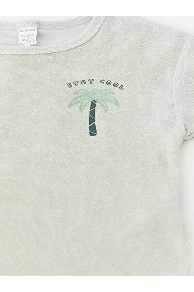 LC Waikiki Lcw Baby Crew Neck Short Sleeve Printed Baby Boy Pajamas Suit