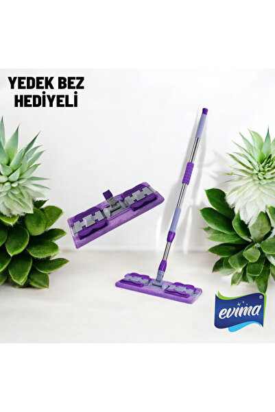 EVİMA Fayans Cam Parke Temizliği için Mikrofiber Havlu Uçlu Islak Mendil Uyum...