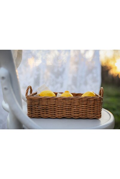 afralya home Suya Dayanıklı Ekmek Sepeti 1 Adet Çok Amaçlı Sepet Hasır Sepet ...