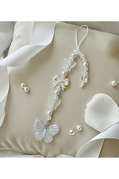 MİRAZ TASARIM Phone Charmi with Bow and Butterfly Phone Strap Bag Charmi